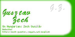 gusztav zech business card